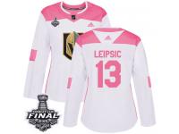 Women's Adidas Vegas Golden Knights #13 Brendan Leipsic White Pink Authentic Fashion 2018 Stanley Cup Final NHL Jersey