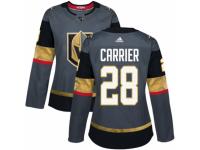 Women's Adidas Vegas Golden Knights #28 William Carrier Authentic Gray Home NHL Jersey