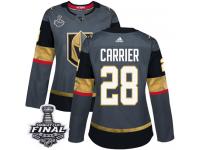 Women's Adidas Vegas Golden Knights #28 William Carrier Gray Home Authentic 2018 Stanley Cup Final NHL Jersey