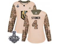 Women's Adidas Vegas Golden Knights #4 Clayton Stoner Camo Authentic Veterans Day Practice 2018 Stanley Cup Final NHL Jersey