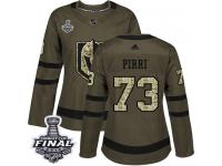 Women's Adidas Vegas Golden Knights #73 Brandon Pirri Green Authentic Salute to Service 2018 Stanley Cup Final NHL Jersey