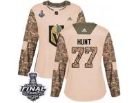 Women's Adidas Vegas Golden Knights #77 Brad Hunt Camo Authentic Veterans Day Practice 2018 Stanley Cup Final NHL Jersey