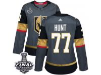 Women's Adidas Vegas Golden Knights #77 Brad Hunt Gray Home Authentic 2018 Stanley Cup Final NHL Jersey