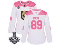 Women's Adidas Vegas Golden Knights #89 Alex Tuch White Pink Authentic Fashion 2018 Stanley Cup Final NHL Jersey