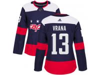 Women's Adidas Washington Capitals #13 Jakub Vrana Navy Blue Authentic 2018 Stadium Series NHL Jersey