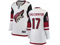 Women's Alex Galchenyuk Breakaway White Away NHL Jersey Arizona Coyotes #17