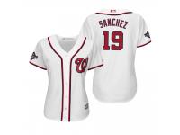 Women's Anibal Sanchez Washington Nationals White 2019 World Series Champions Cool Base Jersey