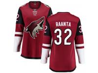 Women's Antti Raanta Breakaway Burgundy Red Home NHL Jersey Arizona Coyotes #32