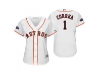 Women's Astros 2018 Postseason Home White Carlos Correa Cool Base Jersey