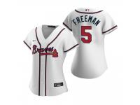 Women's Atlanta Braves Freddie Freeman Nike White 2020 Home Jersey