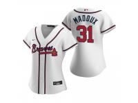 Women's Atlanta Braves Greg Maddux Nike White 2020 Home Jersey