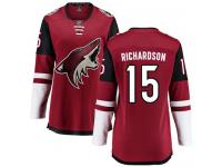 Women's Brad Richardson Breakaway Burgundy Red Home NHL Jersey Arizona Coyotes #15