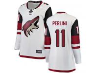Women's Brendan Perlini Breakaway White Away NHL Jersey Arizona Coyotes #11