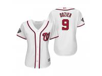 Women's Brian Dozier Washington Nationals White 2019 World Series Cool Base Jersey