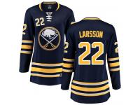 Women's Buffalo Sabres #22 Johan Larsson Fanatics Branded Navy Blue Home Breakaway NHL Jersey