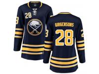 Women's Buffalo Sabres #28 Zemgus Girgensons Fanatics Branded Navy Blue Home Breakaway NHL Jersey