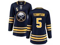 Women's Buffalo Sabres #5 Matt Tennyson Fanatics Branded Navy Blue Home Breakaway NHL Jersey