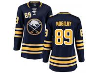 Women's Buffalo Sabres #89 Alexander Mogilny Fanatics Branded Navy Blue Home Breakaway NHL Jersey