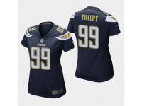 Women's Chargers #99 Jerry Tillery 2019 NFL Draft Game Jersey - Navy