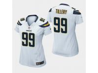 Women's Chargers #99 Jerry Tillery 2019 NFL Draft Game Jersey - White