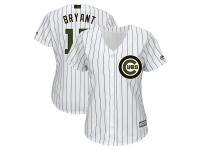 Women's Chicago Cubs Kris Bryant Majestic White 2018 Memorial Day Cool Base Player Jersey