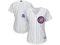 Women's Chicago Cubs Majestic Fashion White-Gold 2017 Gold Program Cool Base Team Jersey