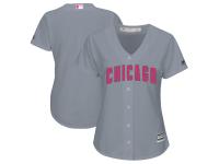 Women's Chicago Cubs Majestic Gray Mother's Day Cool Base Replica Team Jersey