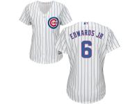 Women's Chicago Cubs Majestic White Home Cool Base #6 Carl Edwards Jr Jersey