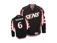 Women's Chris Wideman Authentic Black Reebok Jersey NHL Ottawa Senators #6 Third