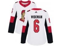 Women's Chris Wideman Authentic White Reebok Jersey NHL Ottawa Senators #6 Away