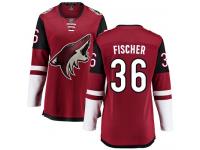 Women's Christian Fischer Breakaway Burgundy Red Home NHL Jersey Arizona Coyotes #36