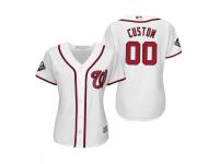 Women's Custom Washington Nationals White 2019 World Series Cool Base Jersey