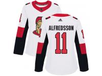 Women's Daniel Alfredsson Authentic White Reebok Jersey NHL Ottawa Senators #11 Away