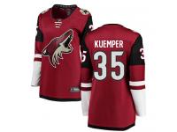 Women's Darcy Kuemper Breakaway Burgundy Red Home NHL Jersey Arizona Coyotes #35