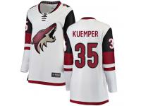 Women's Darcy Kuemper Breakaway White Away NHL Jersey Arizona Coyotes #35