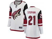 Women's Derek Stepan Breakaway White Away NHL Jersey Arizona Coyotes #21
