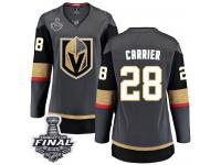 Women's Fanatics Branded Vegas Golden Knights #28 William Carrier Black Home Breakaway 2018 Stanley Cup Final NHL Jersey