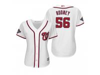 Women's Fernando Rodney Washington Nationals White 2019 World Series Champions Cool Base Jersey