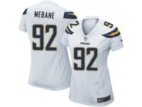 Women's Game Brandon Mebane #92 Nike White Road Jersey - NFL Los Angeles Chargers