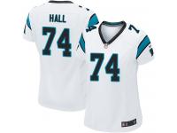 Women's Game Daeshon Hall #74 Nike White Road Jersey - NFL Carolina Panthers