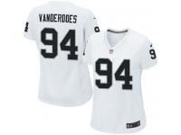 Women's Game Eddie Vanderdoes #94 Nike White Road Jersey - NFL Oakland Raiders