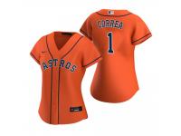 Women's Houston Astros Carlos Correa Nike Orange 2020 Alternate Jersey