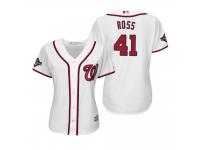 Women's Joe Ross Washington Nationals White 2019 World Series Champions Cool Base Jersey