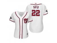 Women's Juan Soto Washington Nationals White 2019 World Series Champions Cool Base Jersey