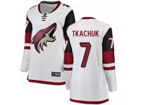 Women's Keith Tkachuk Breakaway White Away NHL Jersey Arizona Coyotes #7