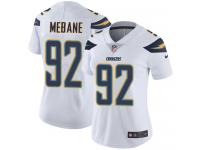 Women's Limited Brandon Mebane #92 Nike White Road Jersey - NFL Los Angeles Chargers Vapor Untouchable