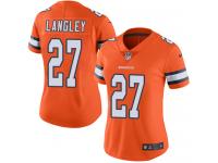 Women's Limited Brendan Langley #27 Nike Orange Jersey - NFL Denver Broncos Rush