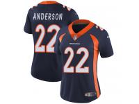 Women's Limited C.J. Anderson #22 Nike Navy Blue Alternate Jersey - NFL Denver Broncos Vapor Untouchable