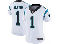 Women's Limited Cam Newton #1 Nike White Road Jersey - NFL Carolina Panthers Vapor Untouchable