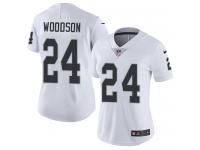 Women's Limited Charles Woodson #24 Nike White Road Jersey - NFL Oakland Raiders Vapor Untouchable